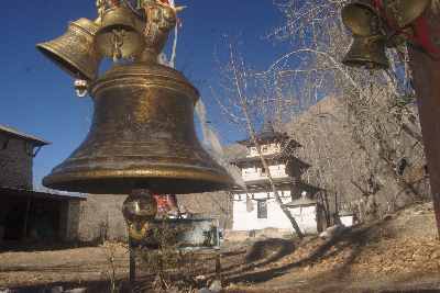 Shiv Mandir (Shiva Hindu temple), part of Muktinath Temple complex, Mustang, Nepal