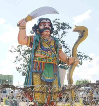 Statue of Mahisha at Chamundi Hills, near Mysore, Karnataka (India)