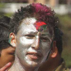 Holi Hindu festival of Colors in Nainital, Uttaranchal (Northern India)