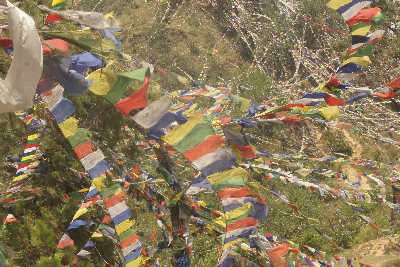 Buddhist Prayer Flags in Namobuddha, near Dhulikhel (Kathmandu valley, Nepal)