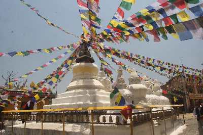 Namobuddha stupa in Namobudha, near Dhulikhel (Kathmandu valley, Nepal)