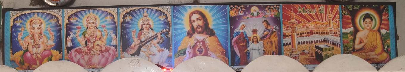 Religious items in a bus in Mannar, Northern province, Sri Lanka