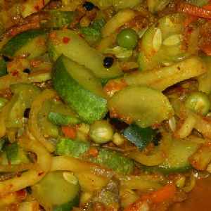 Newari/Nepali food: Achaar (spicy raw vegetable salad)