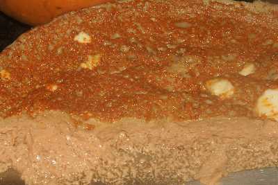 epali/Newari food: Chwahi (cooked buffalo blood)