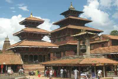 Temples at Durbar Square in Patan, Nepal