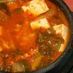 Korean Food in Nepal: Kimchi-Tchigae (fermented cabbage soup)
