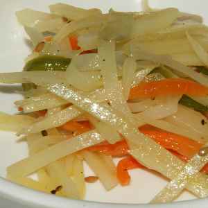 Korean Food in Nepal: Gam Jojo Rim (mild pickled radish)