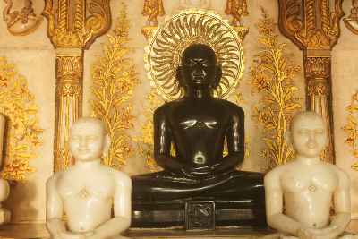 Idol of Sri Munisuvrata Nath (20.th Tirthankara) in Digambara Jain Temple, Rajgir, Bihar (Northern India)