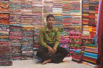 Textile shop in Rajshahi, Bangladesh