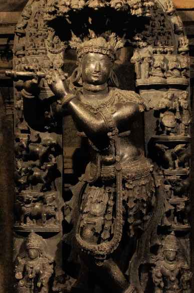 Idol of Krishna Venugopal in South Viman of Keshava Devalaya temple, Somnathpur near Mysore, Karnataka, India