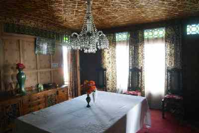 Interior of Houseboat, Srinagar, Kashmir