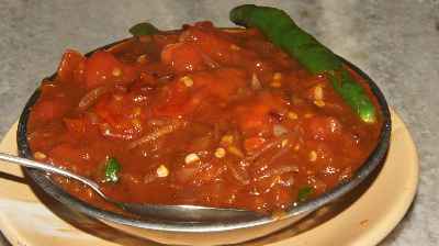 Indian Food: Tomato Fry (Mysore, Karnataka, South India)