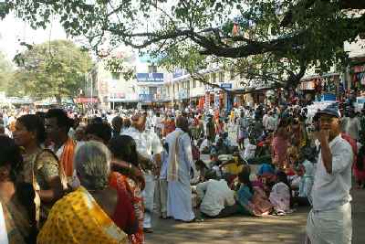 Pilgrims queueing at Venkateshwara Temple Tirumala, Andhra Pradesh, India