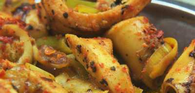 Sri Lankan Food: Fried Cuttlefish (Squid) 