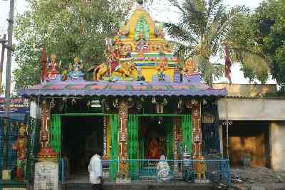 Colorful Hindu temple in Visakhapatnam, Andhra Pradesh (India)
