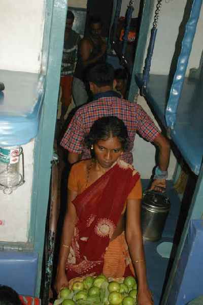 Indian Railways: Hawkers in a sleeper class train